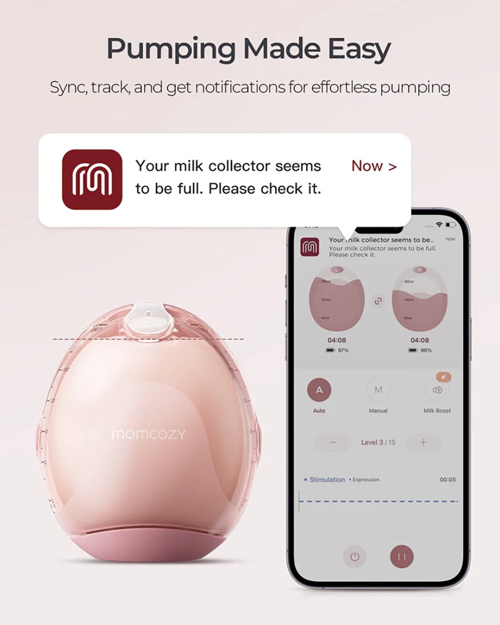 Buy Online Momcozy Air 1 Ultra-slim Breast Pump at best price in UAE