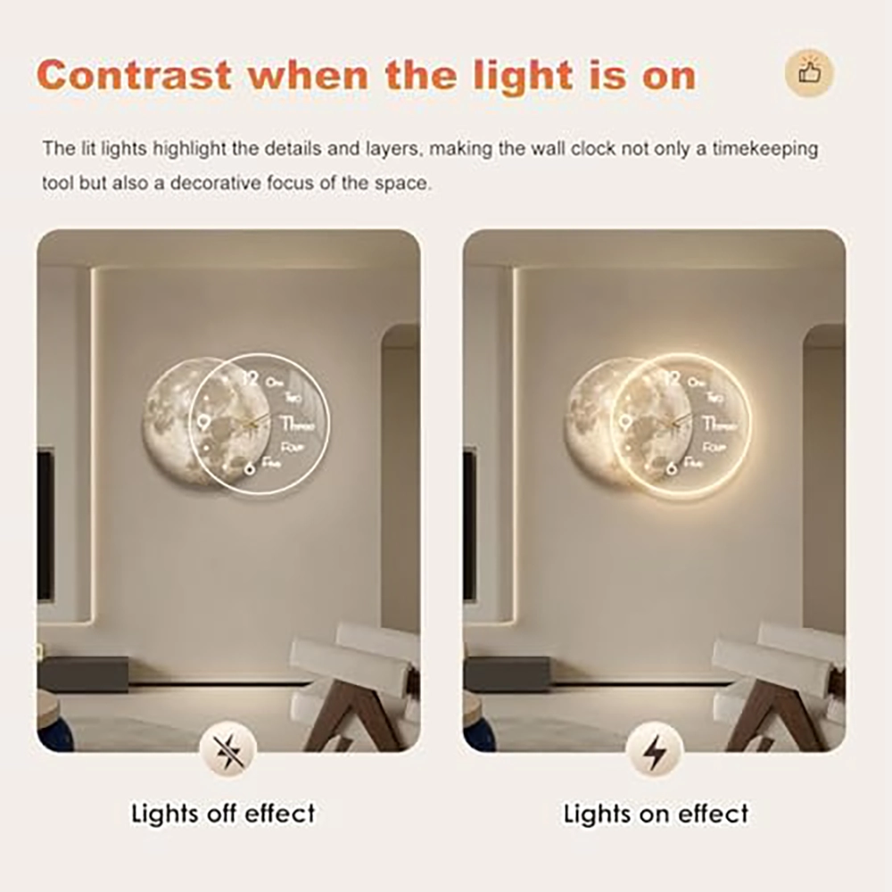 Buy Online Moon Design Wall Clock at best price in UAE