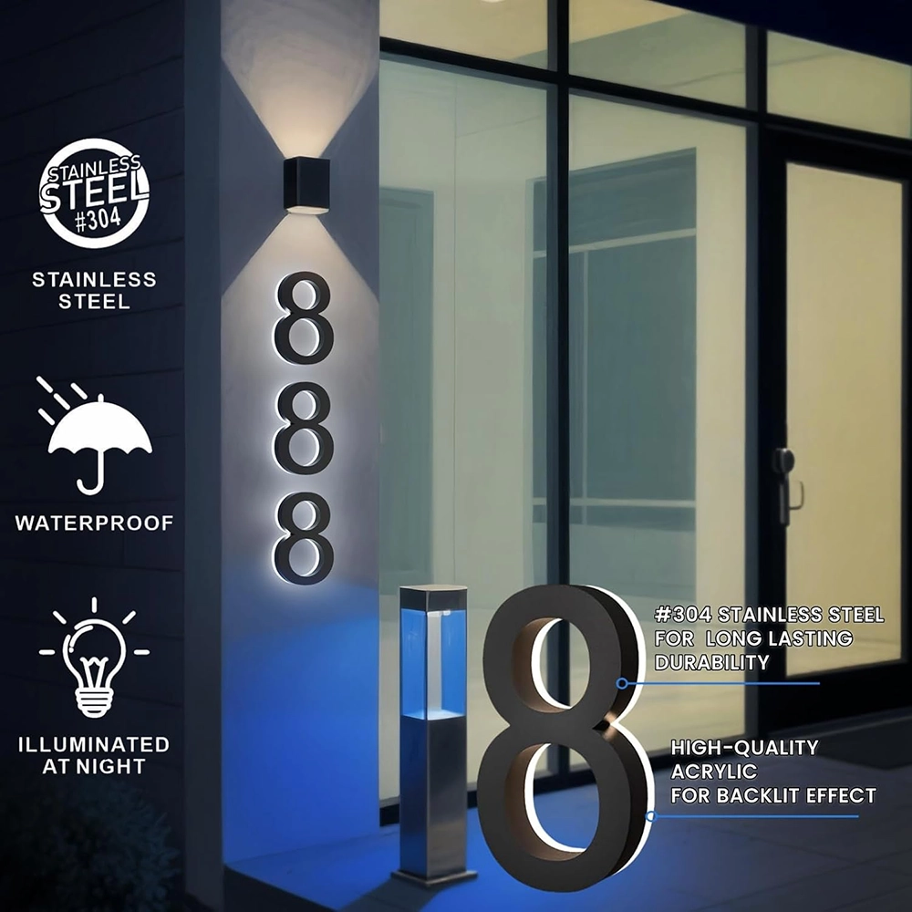 Buy Online Custom LED House Numbers at best price in UAE