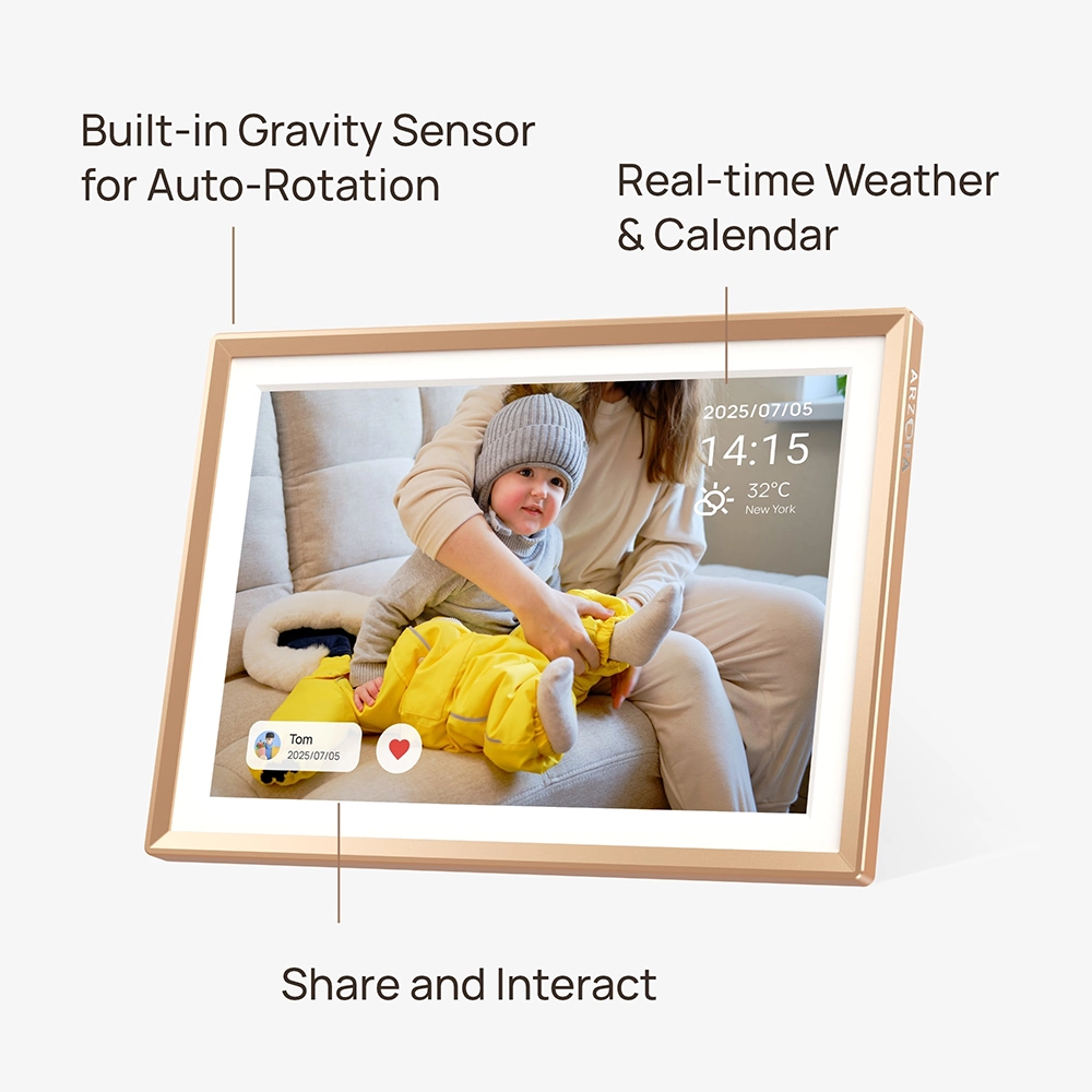 Buy Online Digital Photo Frame 14 inch WiFi Digital Picture Frame Smart and Electronic 1920×1200 Full HD IPS Touch Screen Digital Frame App Controlled Photo Frame at best price in UAE